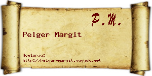 Pelger Margit névjegykártya
